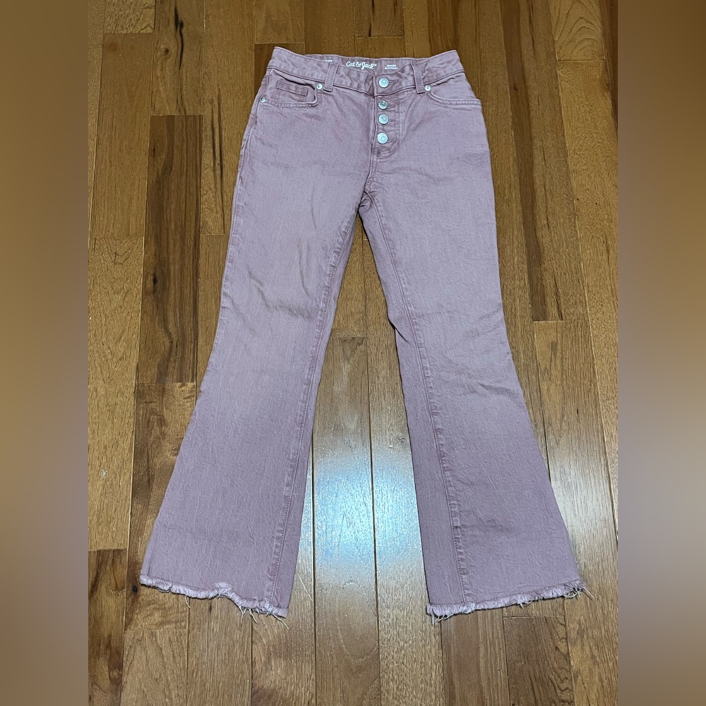 Cat & Jack Light Pink Denim with frayed hem detail